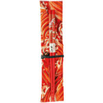 Chopsticks in fabric pouch – Red/Golf