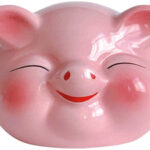 Ceramic Lucky Pig pink 10 cm