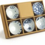 Emro Bowls set blue pattern (5 bowls)