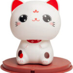 Lucky Cat Bobblehead Kawaii solar eyes open 9 cm