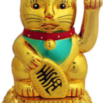 Lucky Cat Gold Solar 19 cm